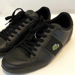 Black Lacoste Logo Sneaker Size 9